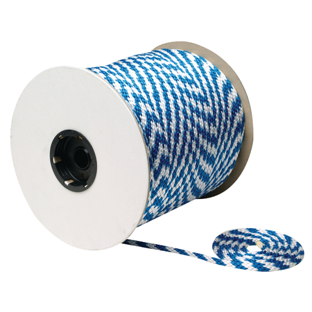 SEACHOICE Blue/White Solid Braid MFP Multi-Purpose Spool (Derby Rope), 3/8"x500' 42780
